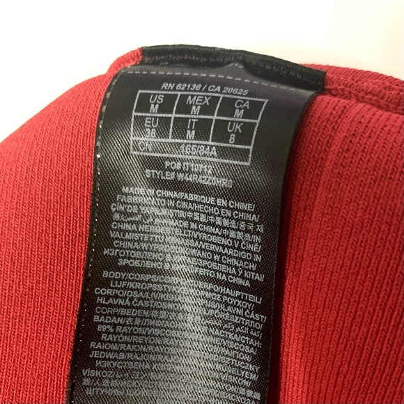 Red Guess Halter Dress with Sequin Detailing - Picture 4 of 8